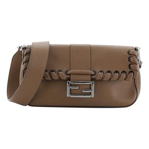 Fendi Whipstitch Leather Baguette 